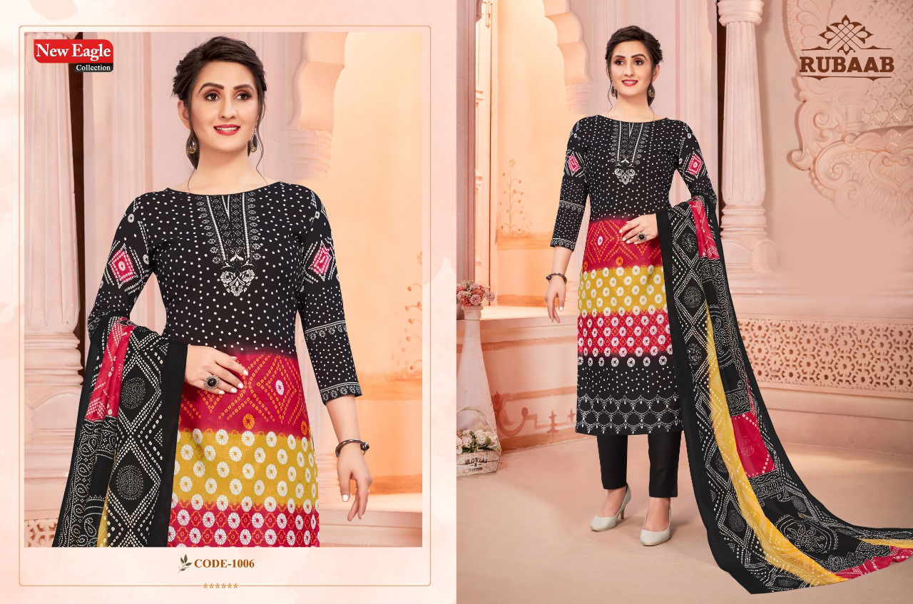 New Eagle Collection Rubaab 1 Casual Daily Wear Karachi Cotton Dress Material Collection