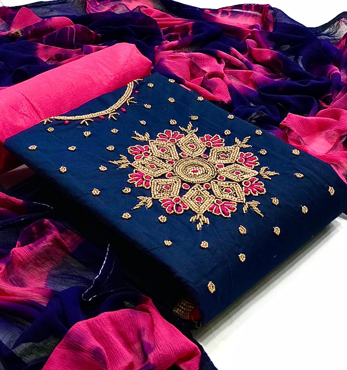 Designer Handwork Suits 6001 Latest Fancy Casual Wear Dress Material Collection
