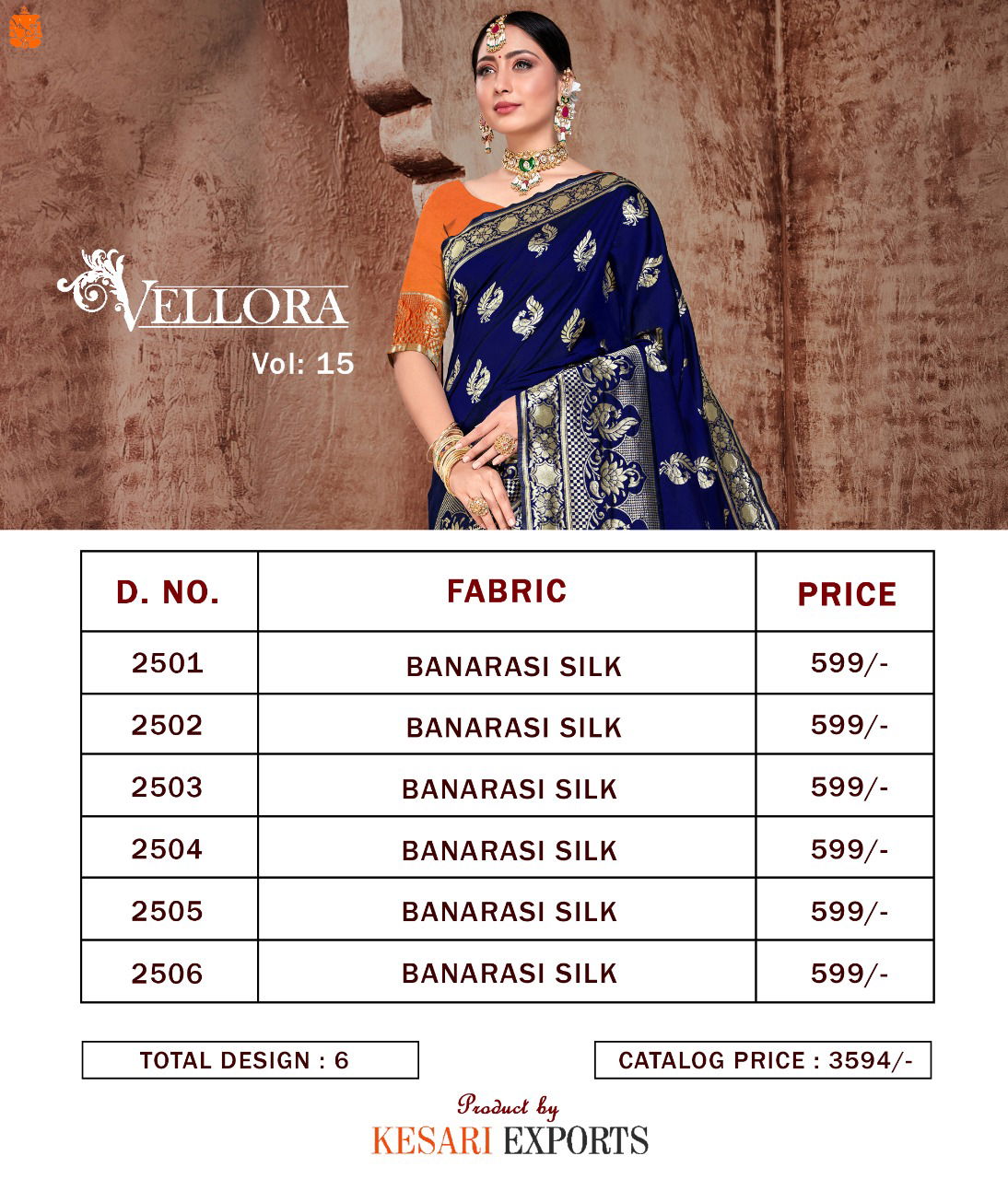 Vellora Vol -15 Designer Classy Printed Party Wear Bridal Rich Look Banarasi Silk Saree  