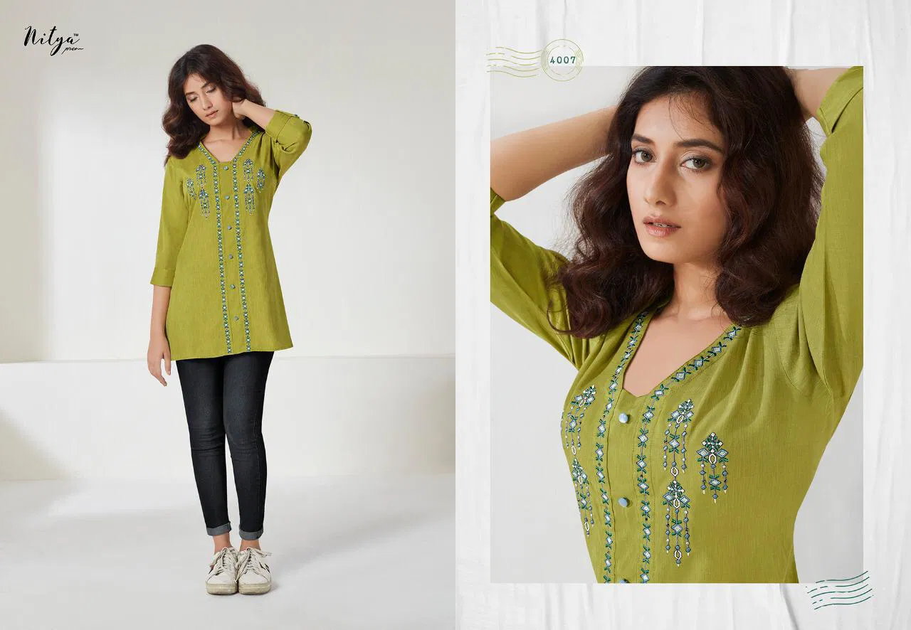 Nitya Essentials  Vol - 4 Latest Designer Fancy Daily Wear Ladies Top Collection  