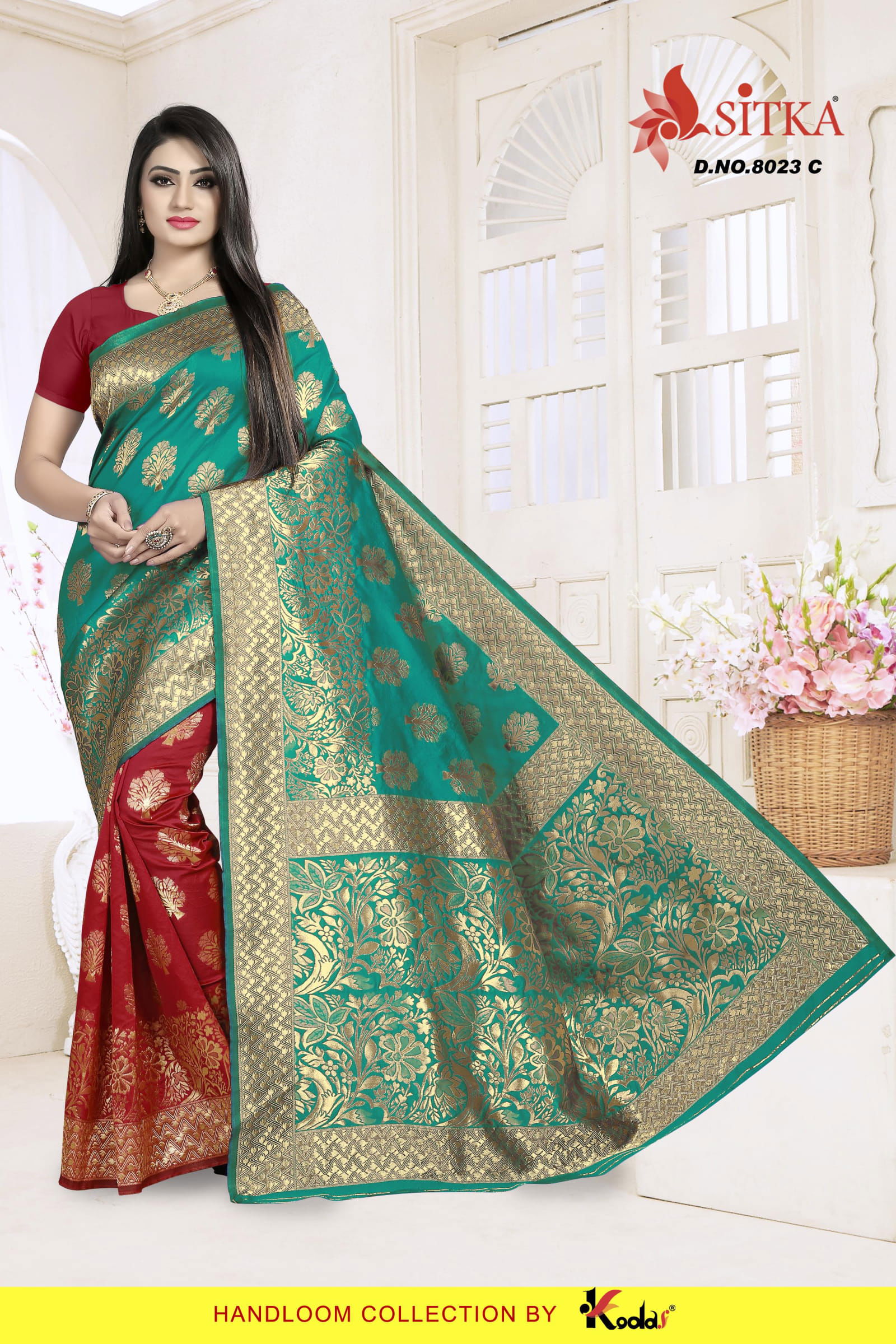 Kodas Sitka Taal 8023 Latest Cotton Silk Designer Wedding Wear Festival Wear Saree Collection