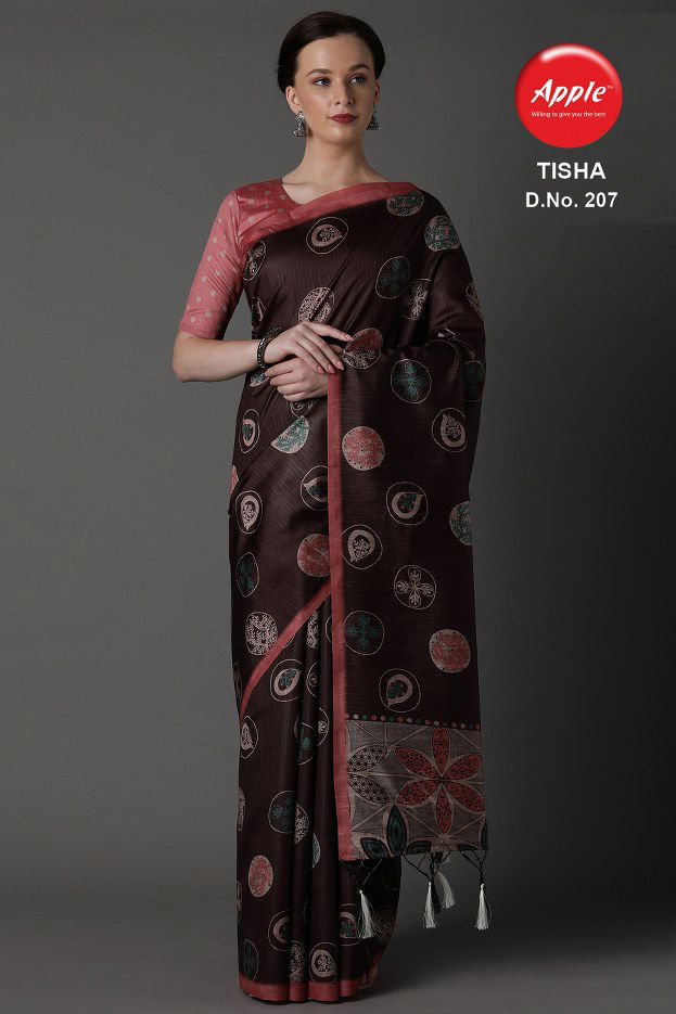 Apple Tisha 2 Latest Fancy Casual Business Wear  Bhagalpuri Silk Sarees Collection