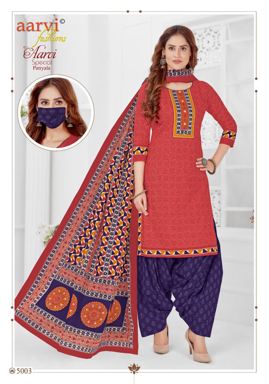 Aarvi Special Patiyala 15 Regular Wear Cotton Printed Designer Ready Made Collection
