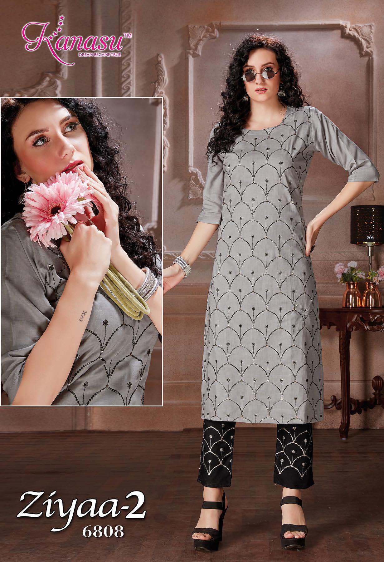 Kanasu Ziyaa 2 New Regular Wear Rayon Kurti With Pant Collection