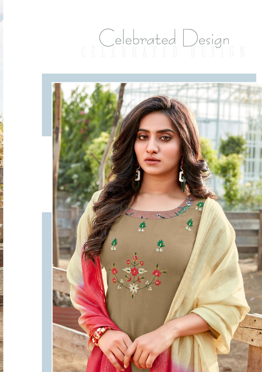Karissa Radhika Latest  Fancy Designer Rayon Mirror Work Readymade Kurtis Collection

