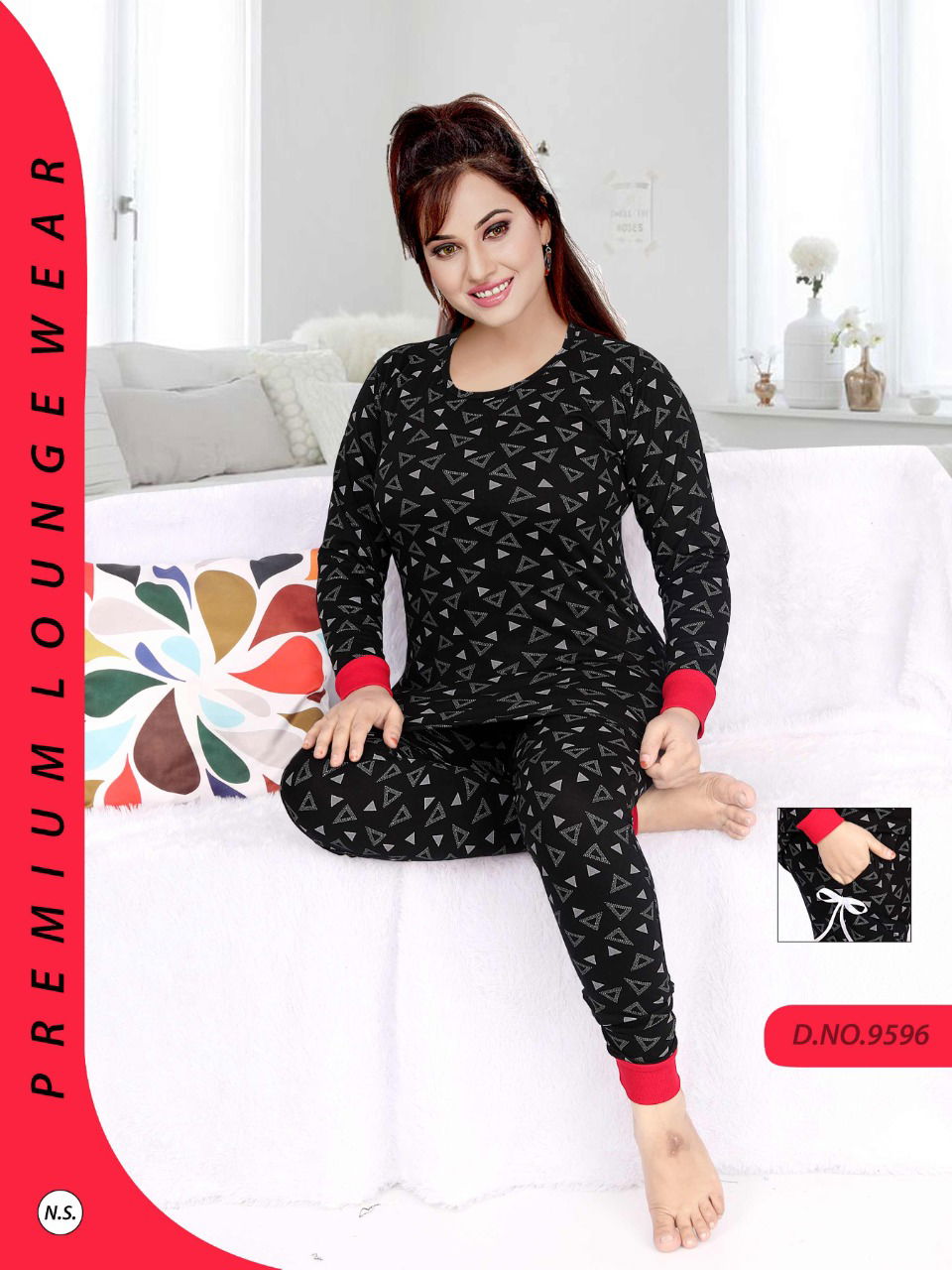 Full Sleeves Night 886 Latest Exclusive Premium Hosiery Night Suits Collection