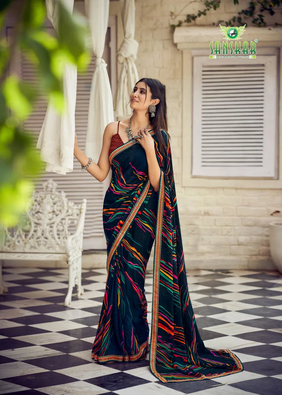 Bhagyashree By Sanskar Georgette Saree Online Wholesale