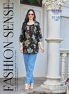 Evara Vol 1 By Radhika Rayon Foil Printed Ladies Short Top Suppliers In India
