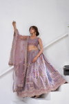 Purple Colour Banarsi Silk Lahenga With Blouse And Dupatta Wholesale Online Kf 2150