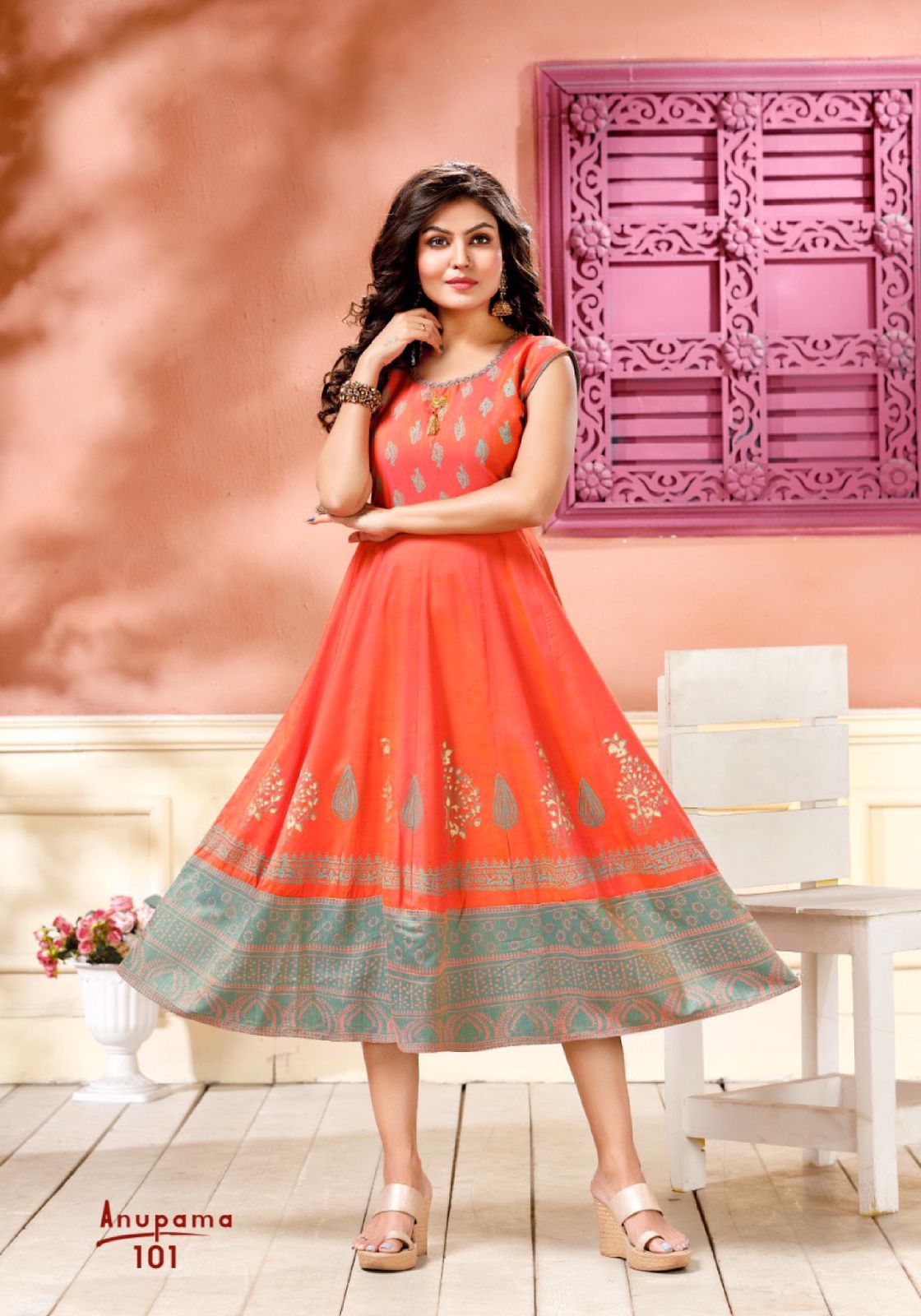 Anupama Ethnic Wear Fancy Designer Rayon Latest Anarkali Kurti Collection