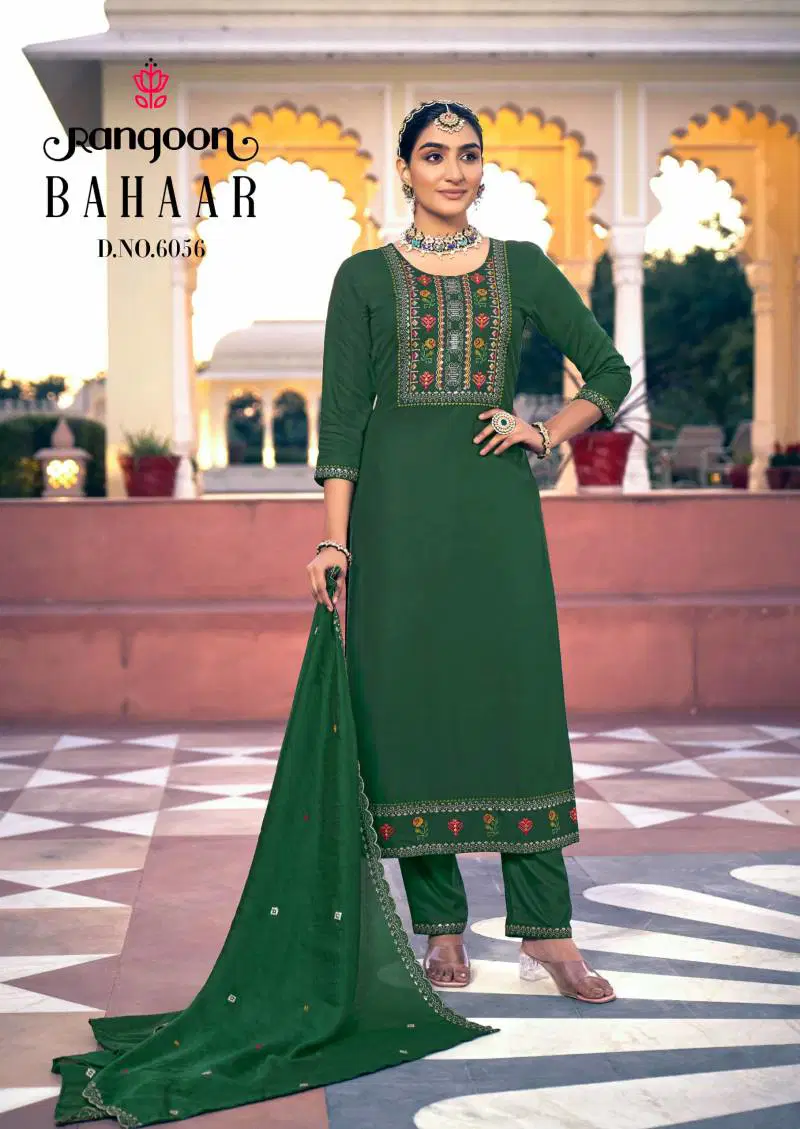 Bahaar By Rangoon Airjet Rayon Kurti Bottom With Dupatta Orders In India