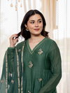 Dhruvi 368 Green Designer Silk Kurti Set Collection Wholesale Clothing Distributors In India