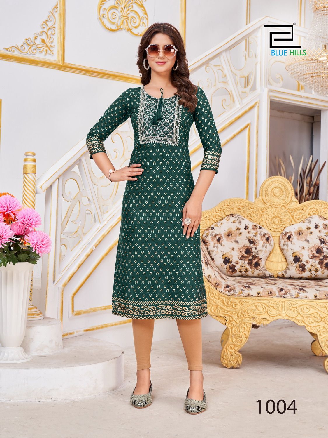 Big Boss By Blue Hills Rayon Foil Printed Kurtis Catalog