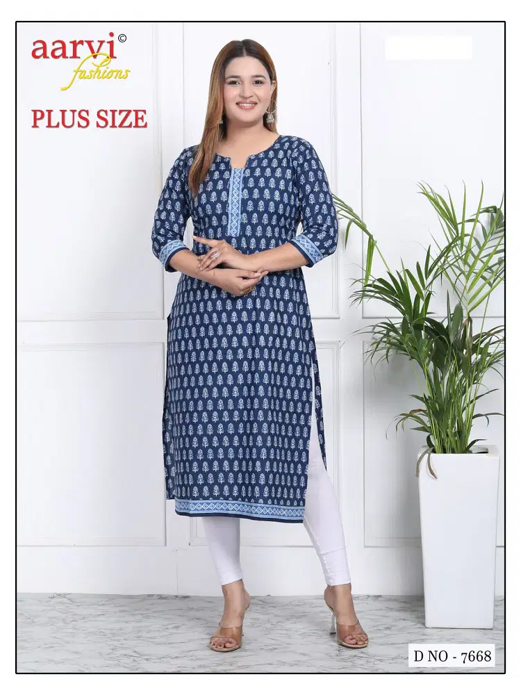 Plus Size Vol 3 By Aarvi Straight Plus Size Kurtis Wholesale Market In Surat With Price