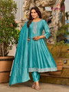 Creta By Aanchi Vichitra Silk Ladies Anarkali Kurtis Set Wholesale Market In Surat