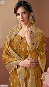 Kalika By Vinay Kuleesh Gold Silk Designer Salwar Suits Suppliers In India
