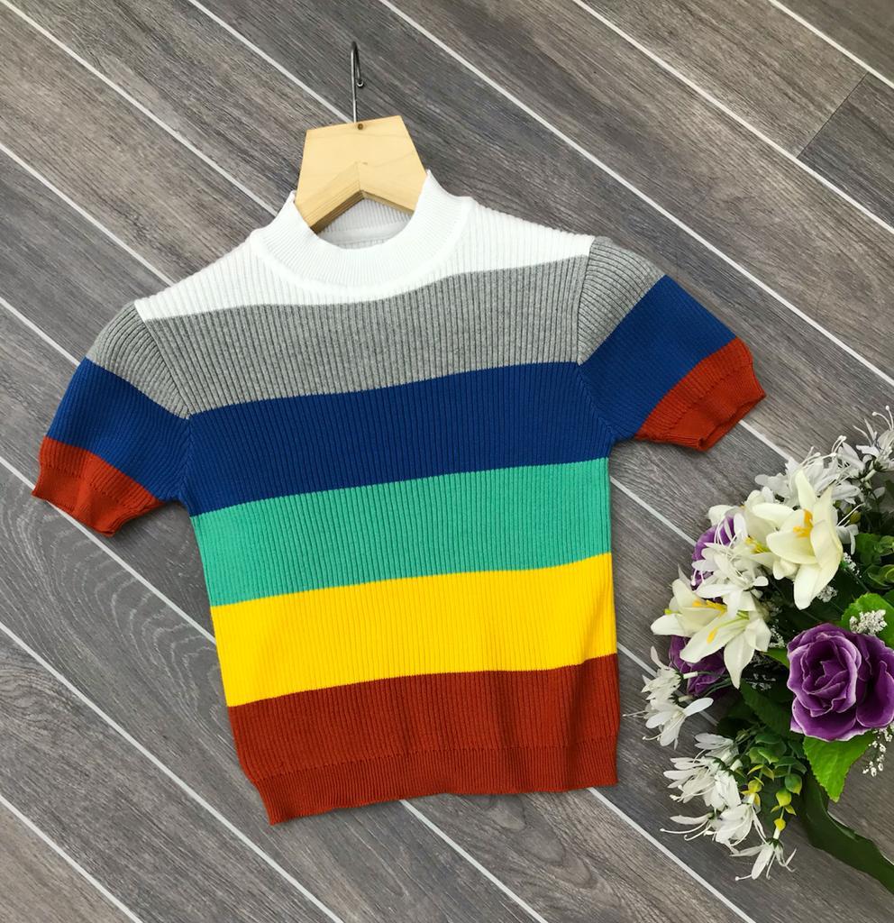 Rembo Crop Stylish Colorful Western Designer Wollen Ladies Top Collection
