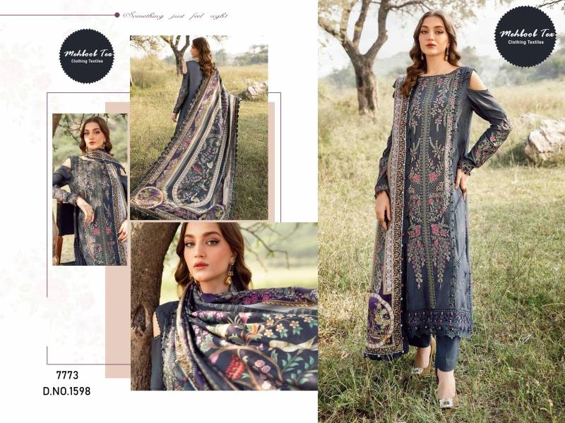Mehboob Tex 1598 Chiffon Dupatta Pakistani Salwar Suits Bulk Orders In India