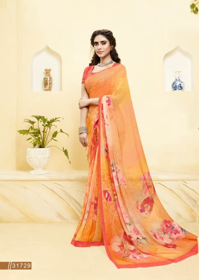Subhash Gardenia 7 Nx Latest Designer Daily Wear Georgette Saree Collection With Beautiful Print