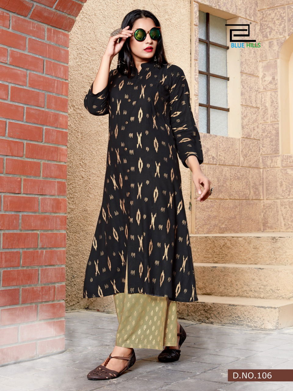 Blue Hills Style In Vol 3 New Golden Designer Printed Pure Rayon Kurtis Collection With Plazzo