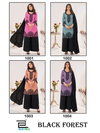 Black Forest By Blue Hills Georgette Kurti With Bottom Dupatta Wholesale Online