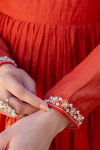 Naisha K 136 Mal Chanderi Anarkali Kurti Bottom With Dupatta Exporters In India