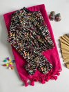 Khadi Vol 59 Khadi Cotton Saree With Cotton Ajrakh Print Blouse