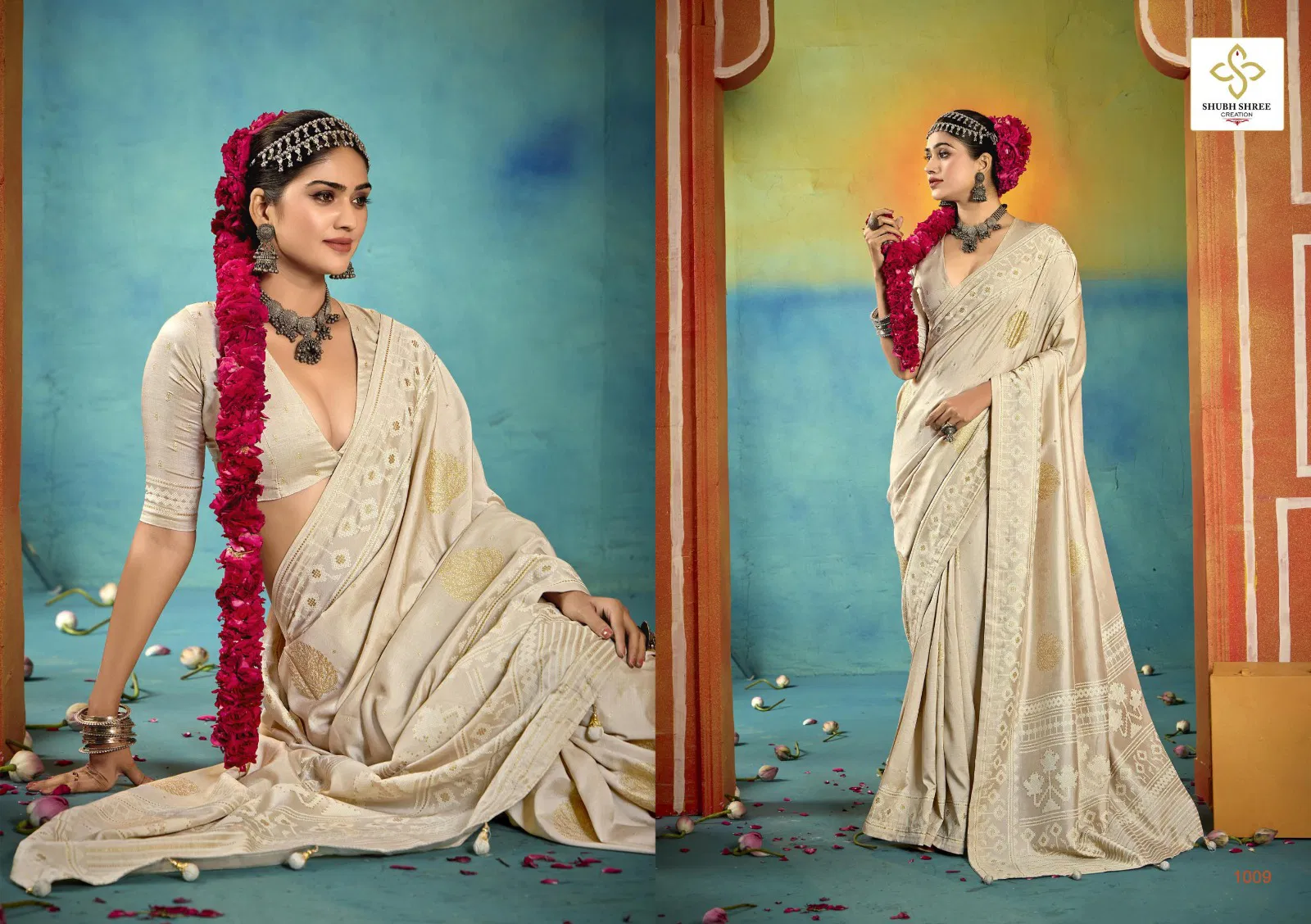 Sarangi By Shubh Shree Velvet Tusser Silk Saree Wholesale Market In Surat 