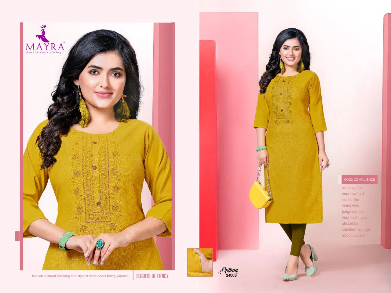 Mayra Optima Rayon Sequence Designer Ethnic Wear Kurtis Collection
