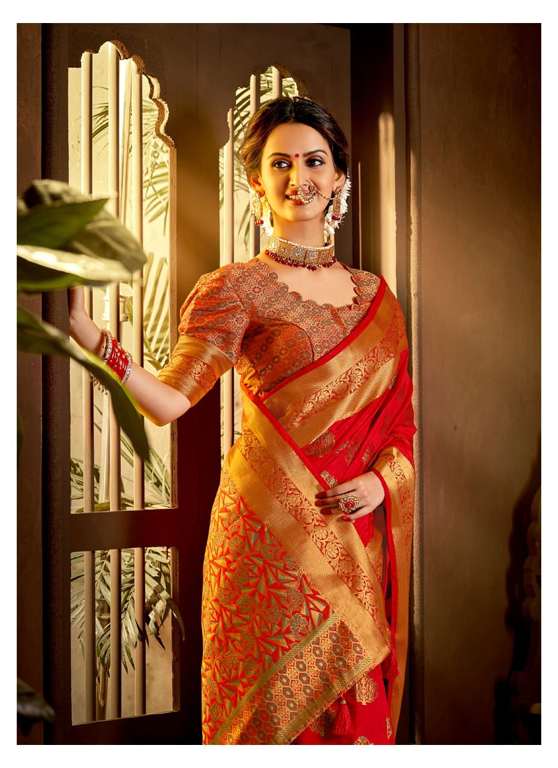 LIFESTYLE NIMAMTRAN Latest Fancy Heavy Festive Wear Designer Nyloned Silk Rich Pallu Buti Diamond Work Saree Collection 