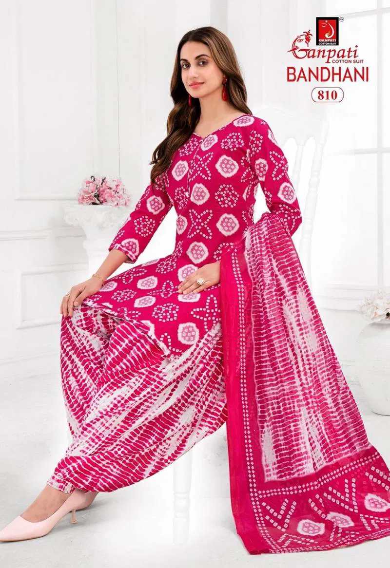 Bandhani Vol 8 By Ganpati Cotton Bandhani Printed Dress Material Exporters In India