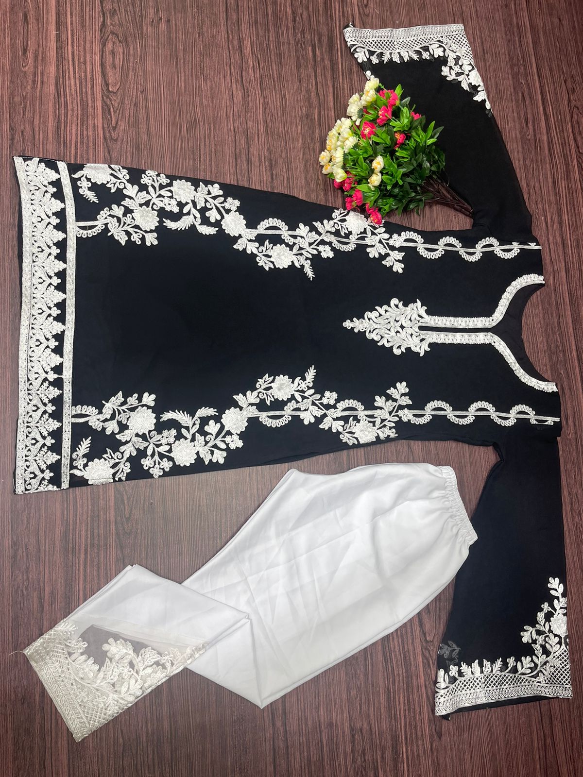 Designer Georgette Kurti With Bottom Catalog