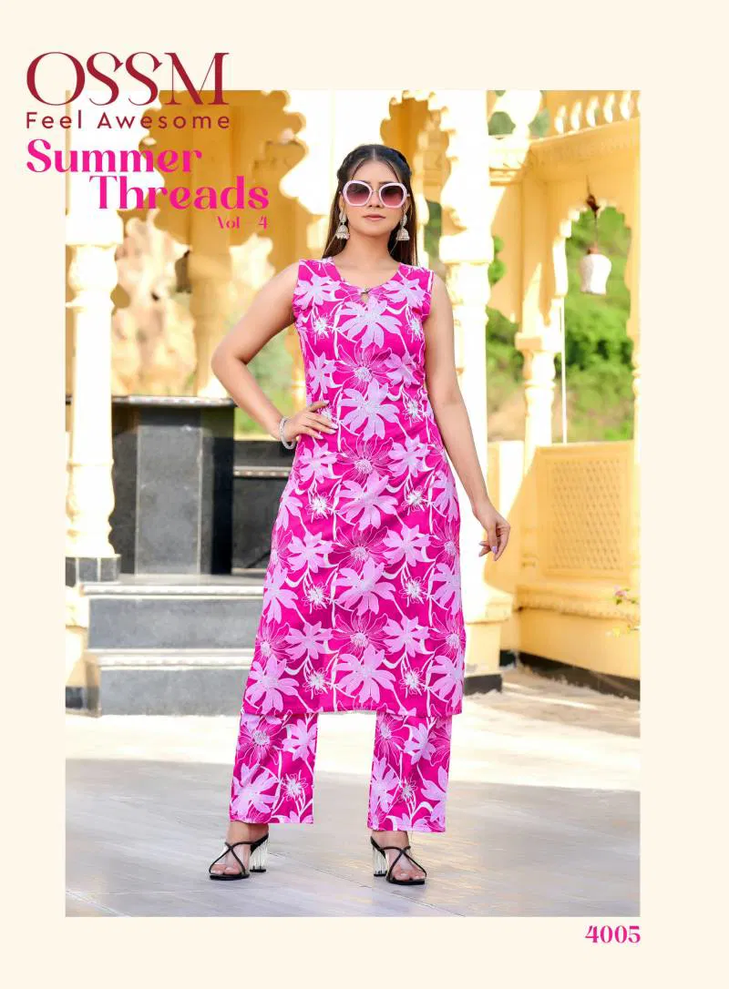Summer Threads Vol 4 By Ossm Cotton Printed Co Ord Set Wholesale Clothing Distributors In India