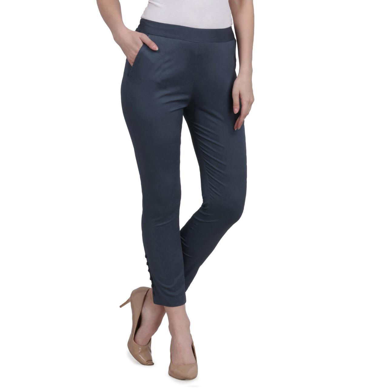 Swara Pant 1 Rich Soft Cotton Designer side pocket and backside elastic Party wear pencil Pants Collection