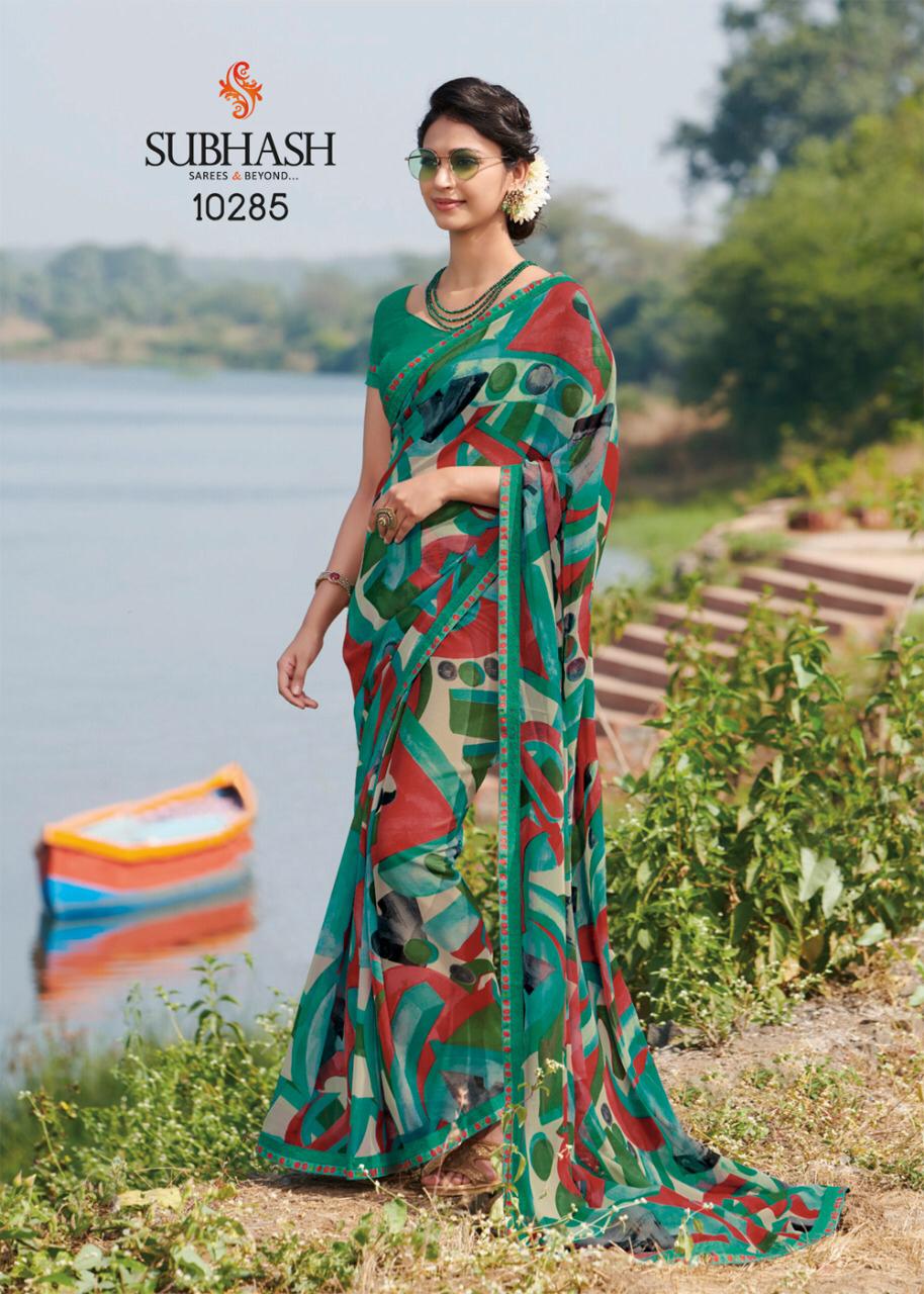 Subhash Hero 8 Latest Designer Printed casual Wear Saree Collection 