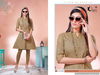 Kinti Blue Berry Latest Designer Handloom Short Kurti With Side Pocket Collection

