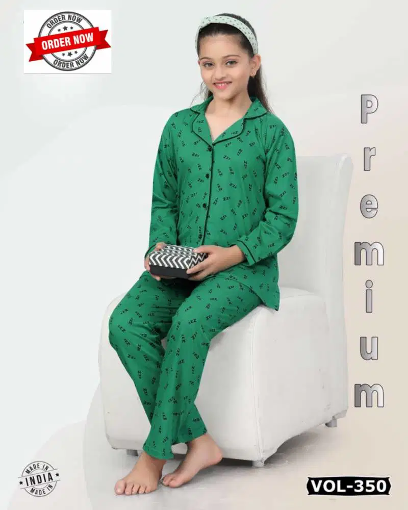 Summer Special Kids Collar Ns Vol Dn 350 Cotton Night Suits Wholesale Clothing Distributors In India