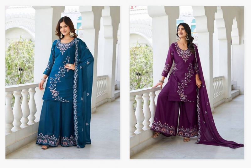 Luna Vol 56 Designer Georgette Embroidered Salwar Suits Exporters In India