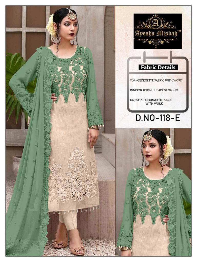 Ayesha Misbah 132 Wedding Wear Georgette Heavy Pakistani Salwar Kameez Collection