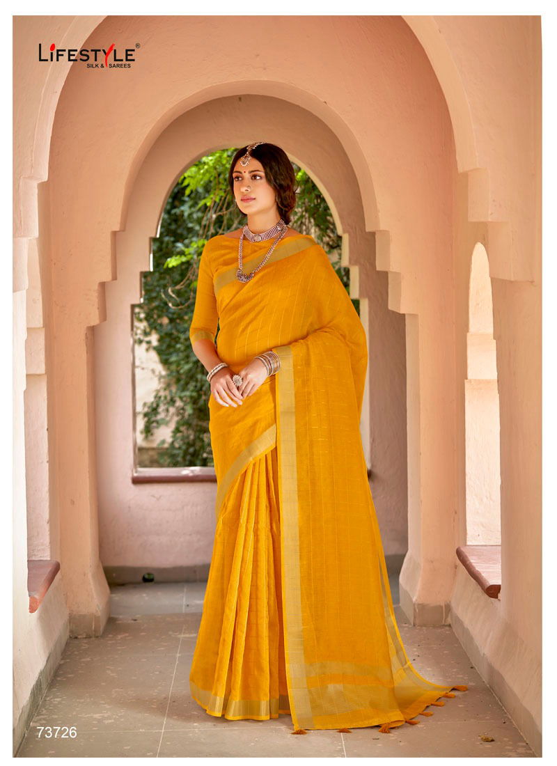 LIFESTYLE RAJSHREE Latest Fancy Designer casual Wear Cotton Jari Saree Collection