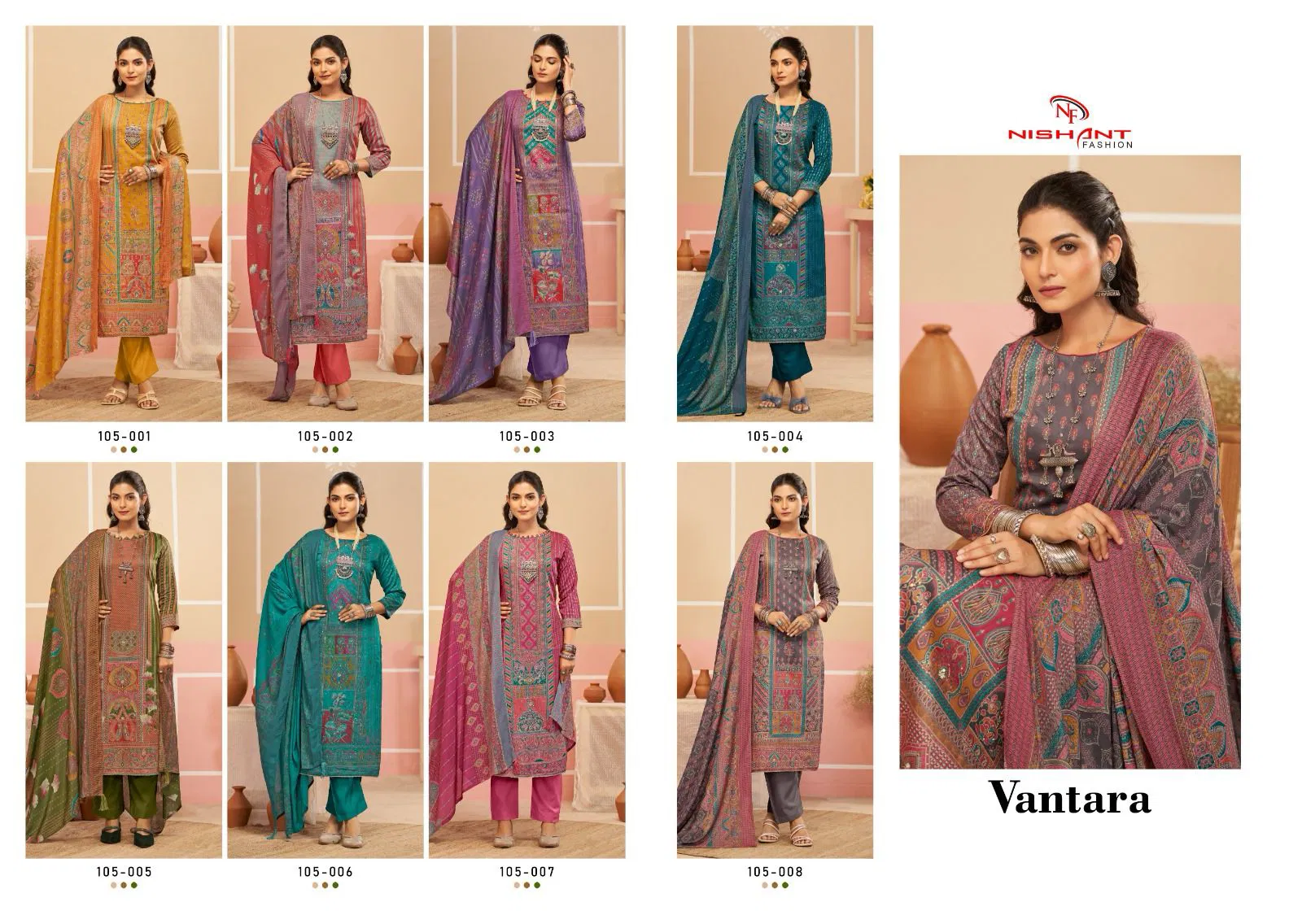 Vantara By Nishant Jam Silk Printed Designer Salwar Kameez Orders In India