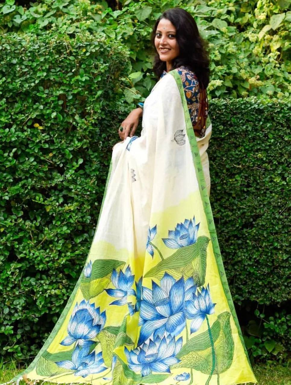 Mg 225  Linen Digital Printed Saree Catalog 
