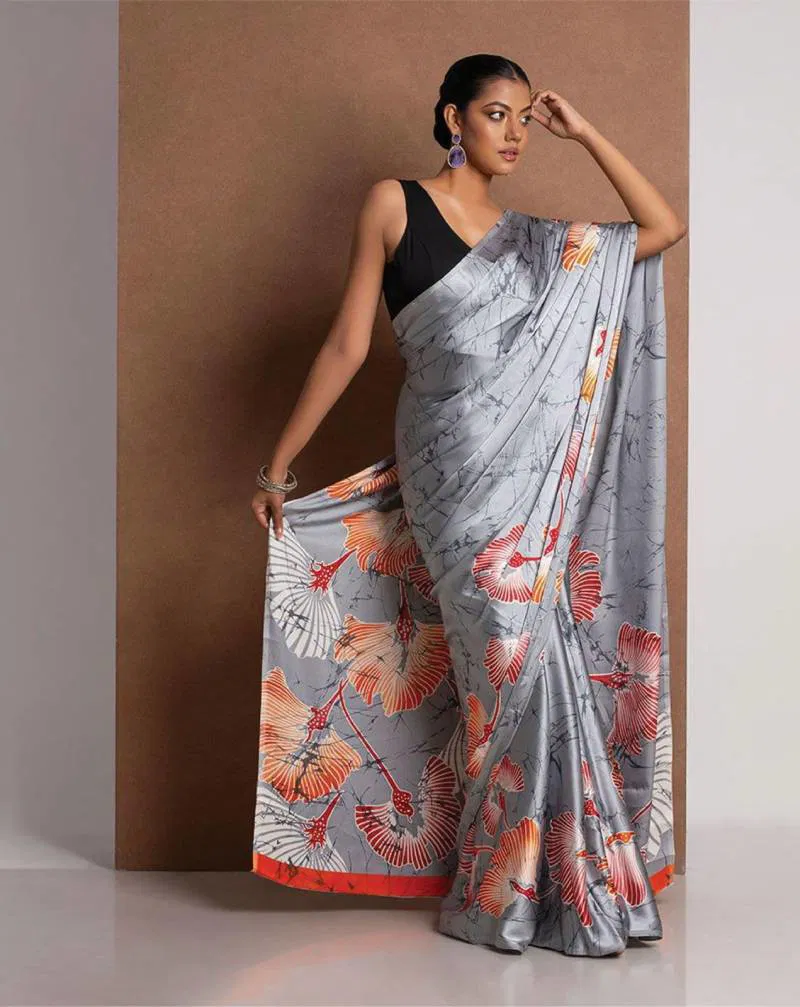 Sf Sizzler 5 Digital Printed Japan Satin Fancy Saree Wholesale Suppliers In Mumbai