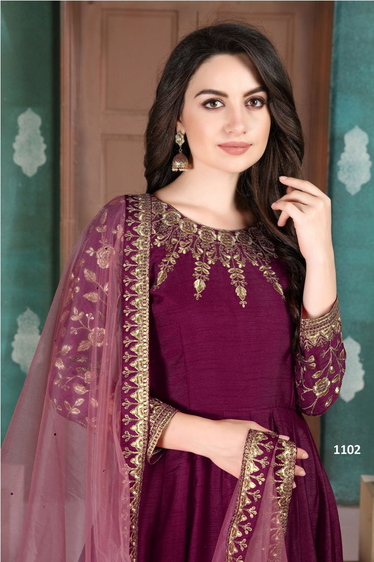 Aanaya 111 Latest Festival Wear Designer Adda Silk With Heavy Border  Net  Dupatta Suit Collection 