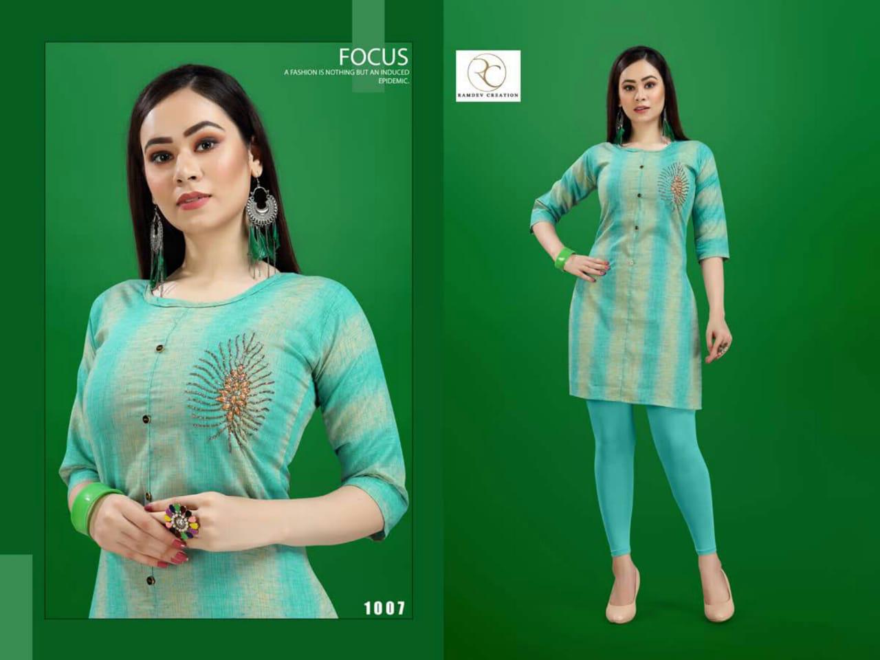 Rc Creative 1 Latest Printed Daily Wear Designer Short Rayon Kurtis Collection
