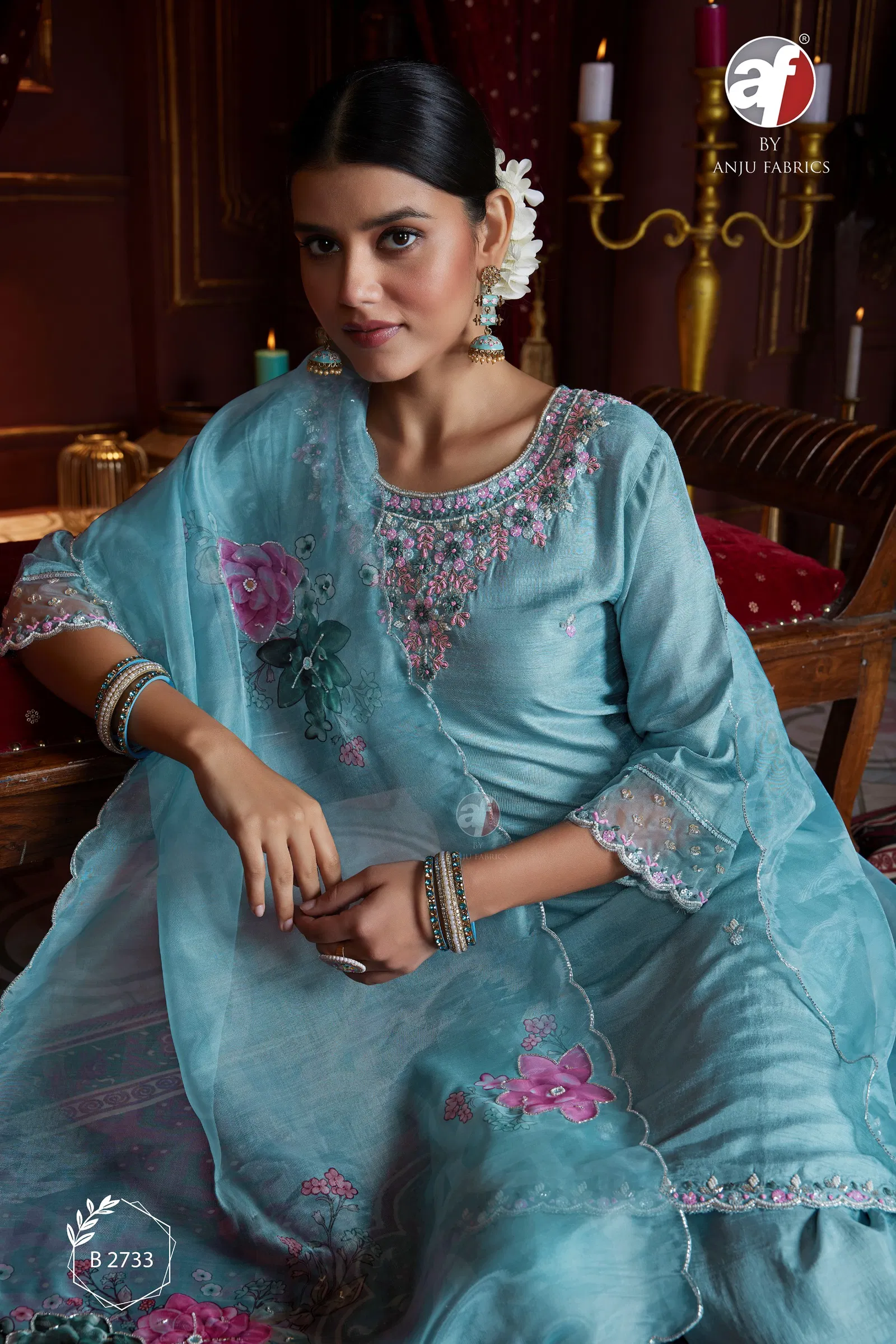 B 2733 By AF Dola Silk Kurti With Bottom Dupatta Wholesale Shop In India