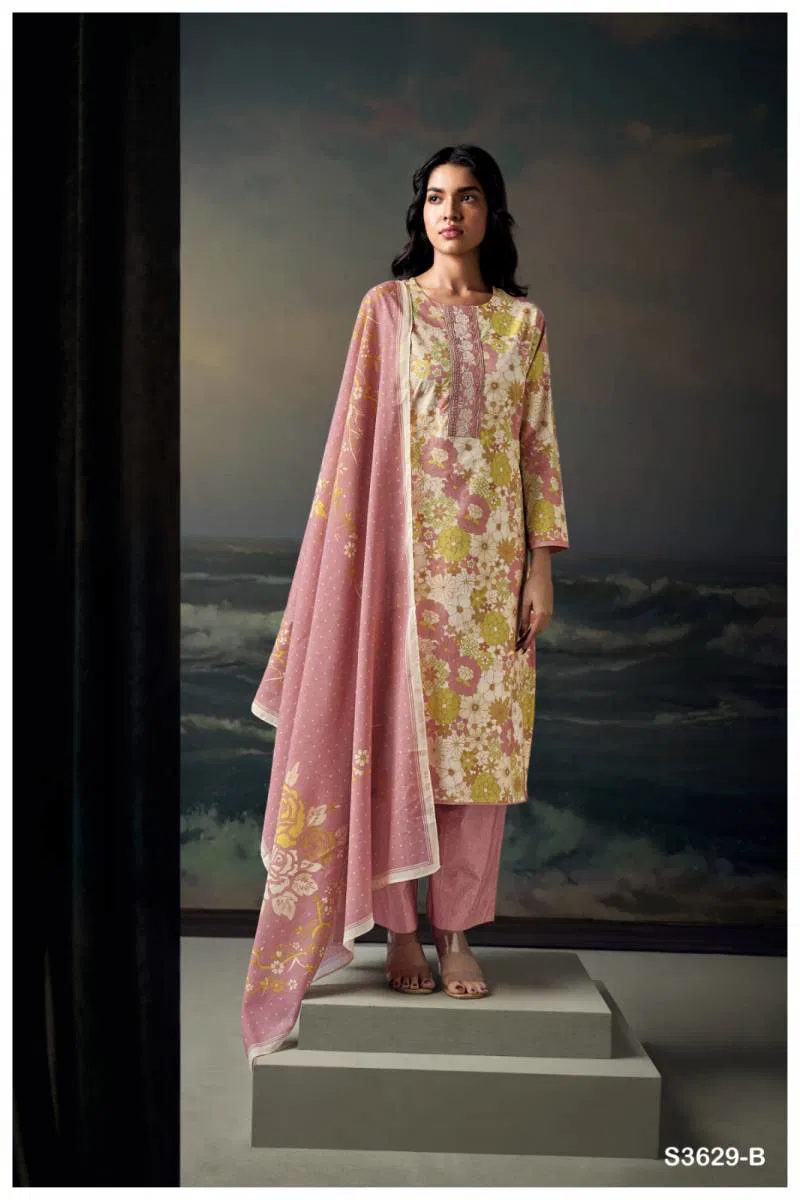Chahana By Ganga Cotton Printed Embroidered Salwar Kameez Wholesale Clothing Suppliers In Mumbai