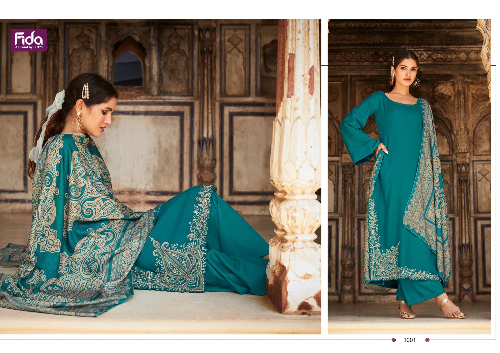 Fida Raah 1 Heavy Viscose Embroidery Dress Material
