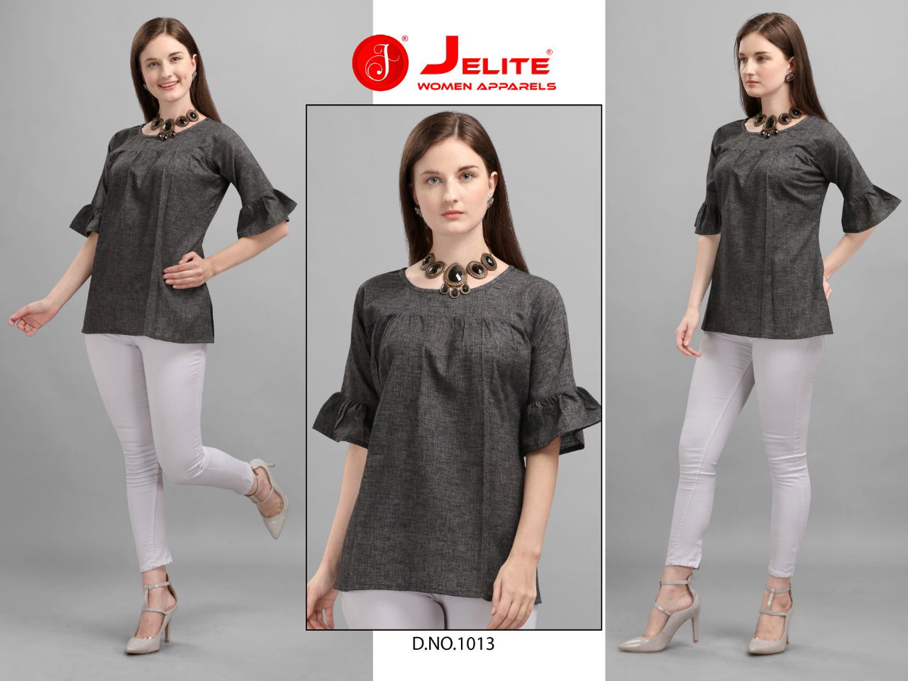 Jelite Carnation 3 Fancy Designer Regular Wear Cotton Ladies Top Collection
