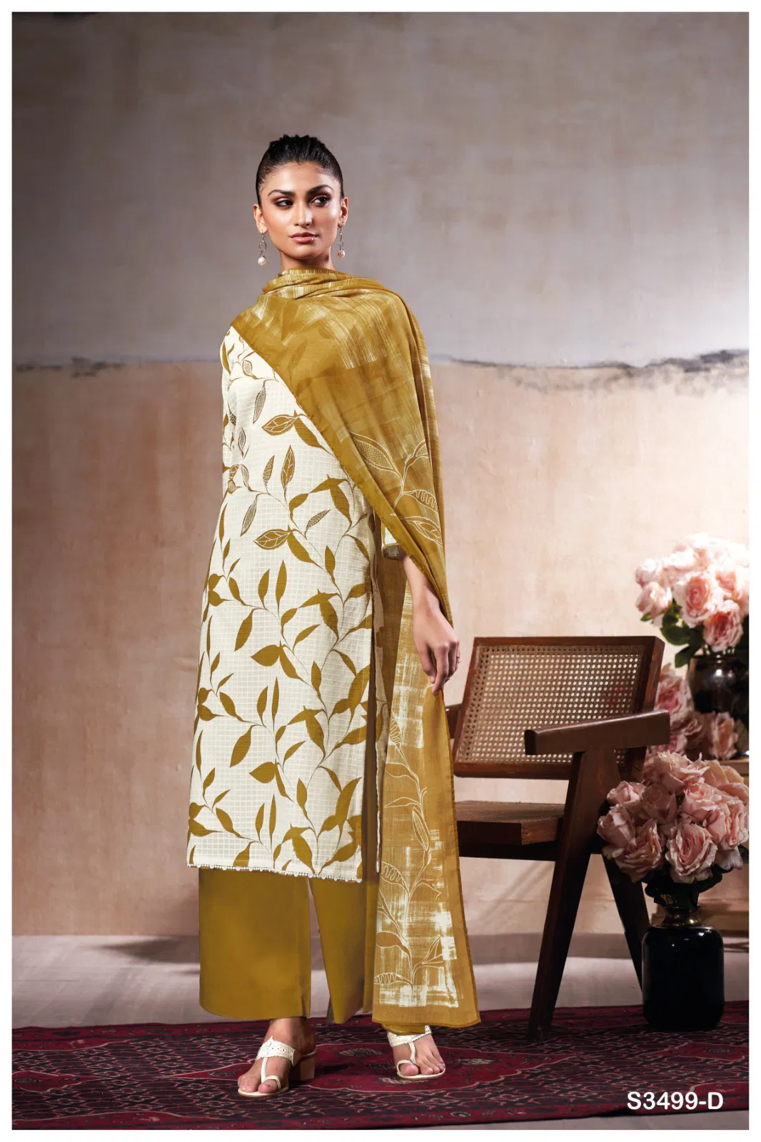 Nataly 3499 By Ganga Cotton Dobby Printed Salwar Suit Wholesale Market 